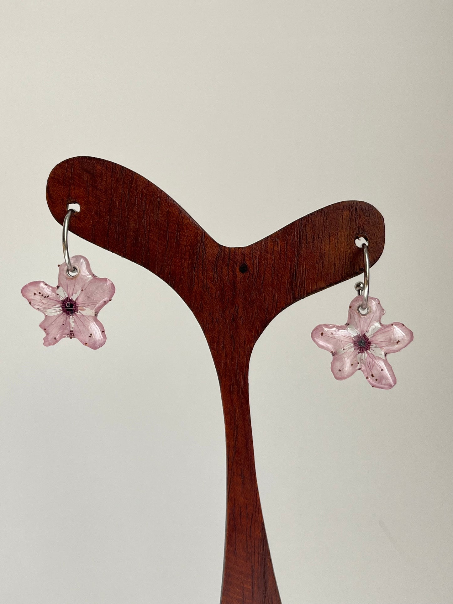 Flor de almendro mini: pendientes
