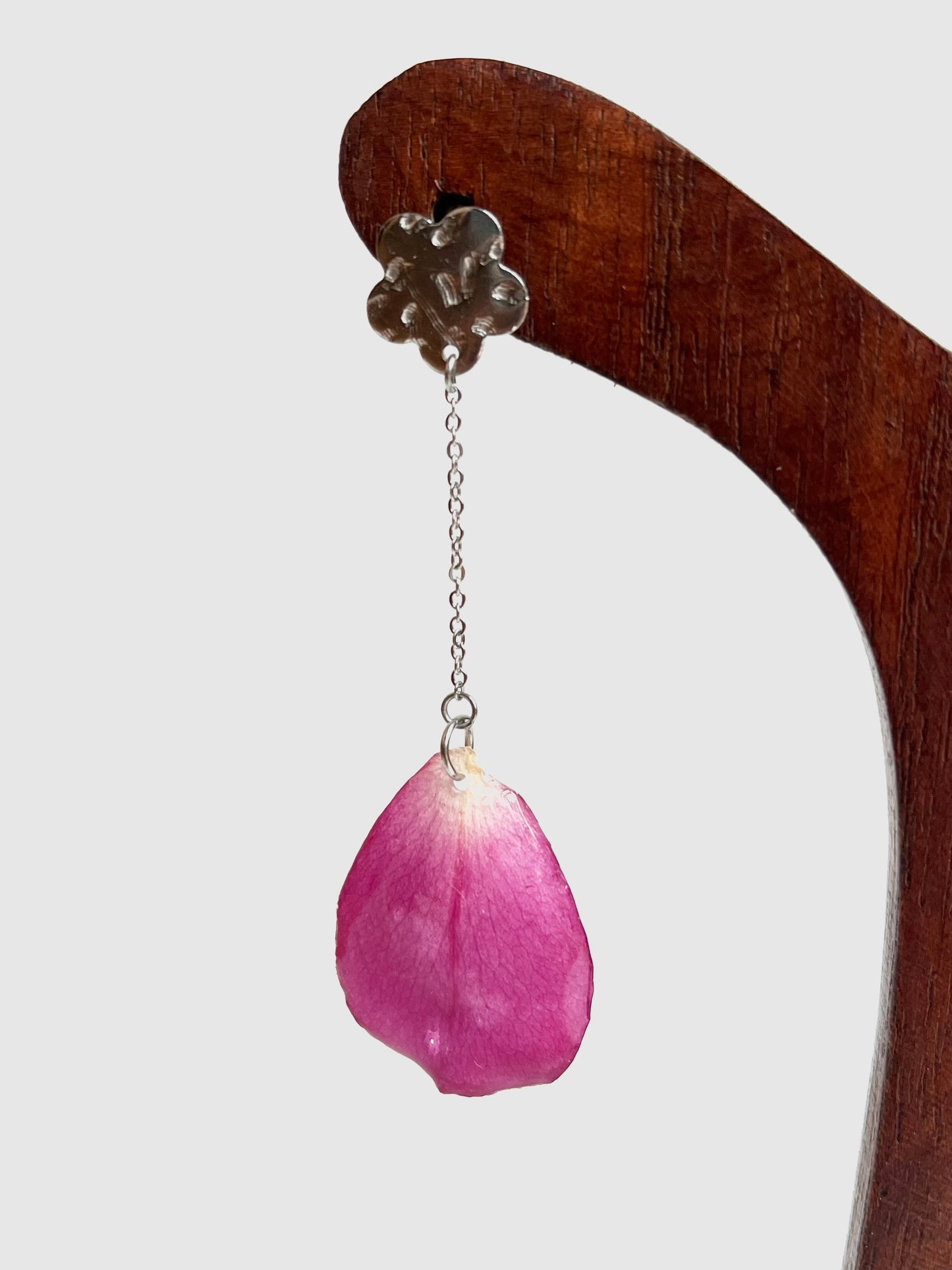 Pétalo de rosa, pendientes