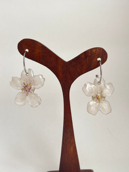 Flor de almendro: pendientes