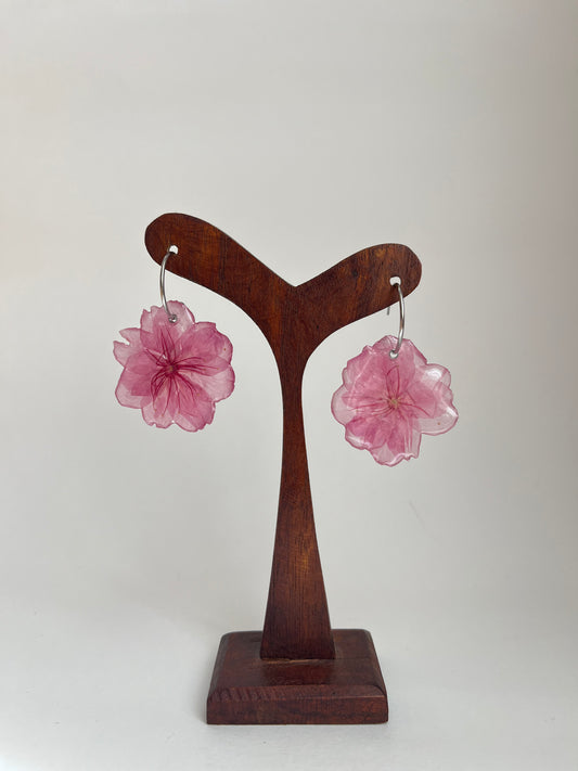 Flor de almendro, sakura: pendientes.