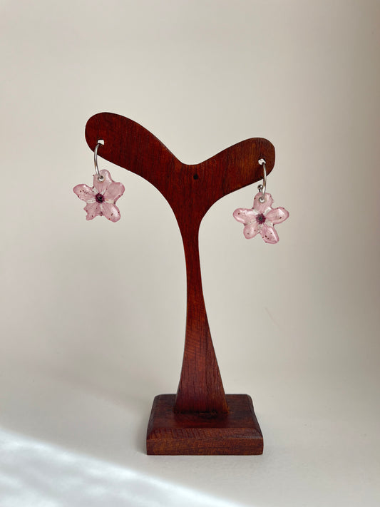 Flor de almendro mini: pendientes