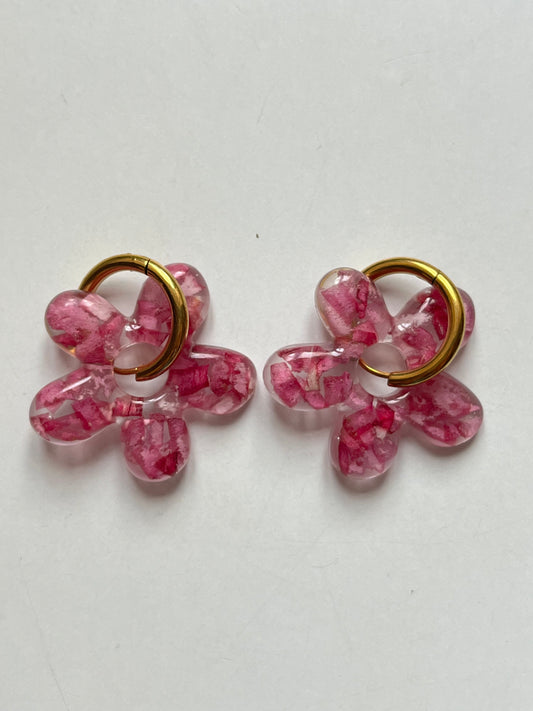 Reciclados rosa flor