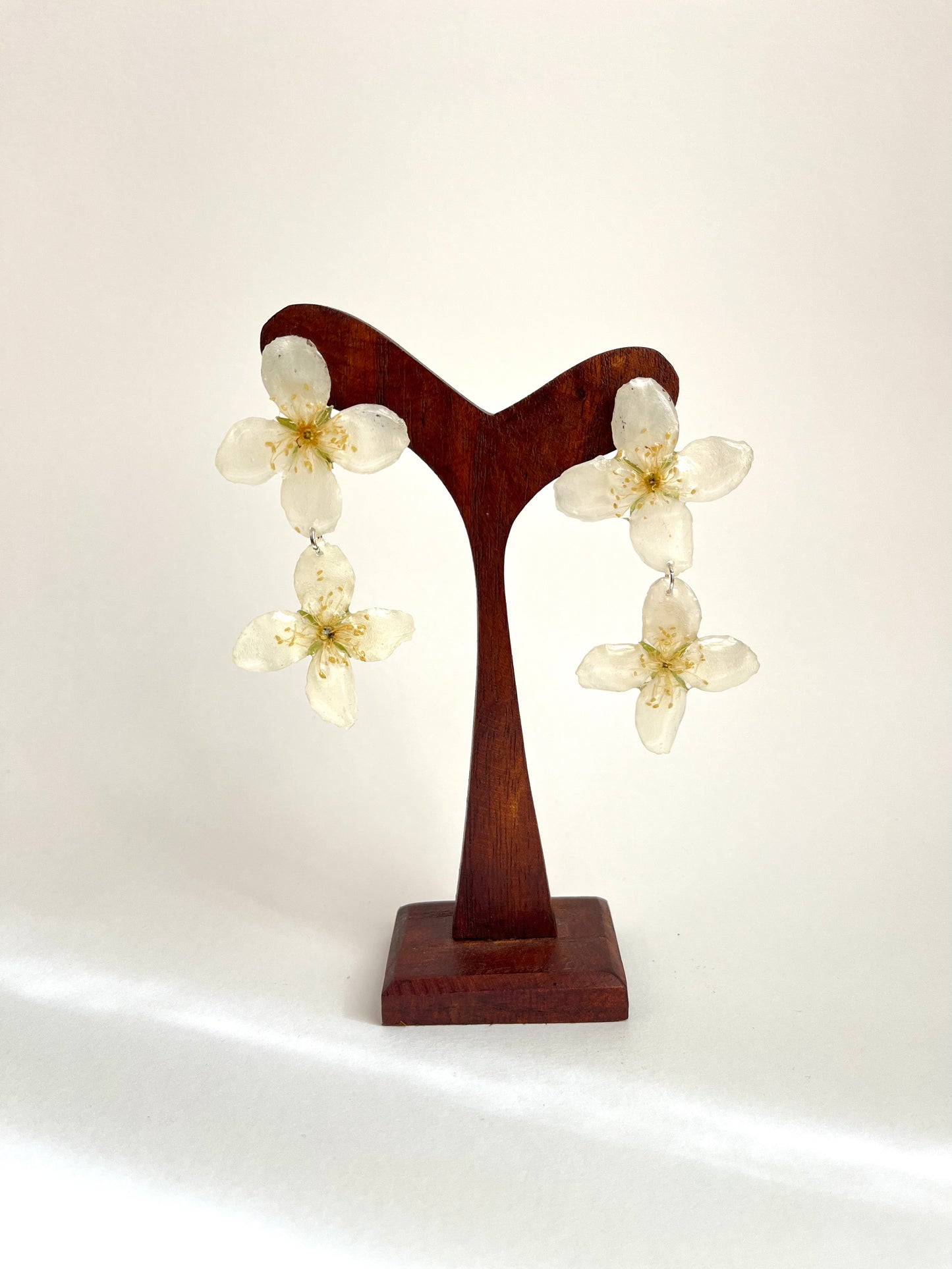 Jazmín doble, pendientes.